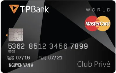 Thẻ TPBank World MasterCard Club Privé