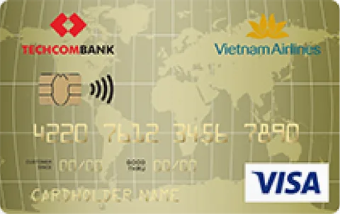 Thẻ Vietnam Airlines Techcombank Visa Gold