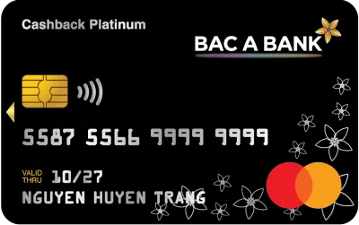 Thẻ BAC A BANK MasterCard Cashback Platinum