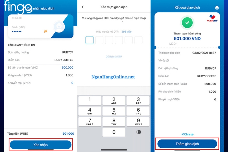 Xác nhận giao dịch
