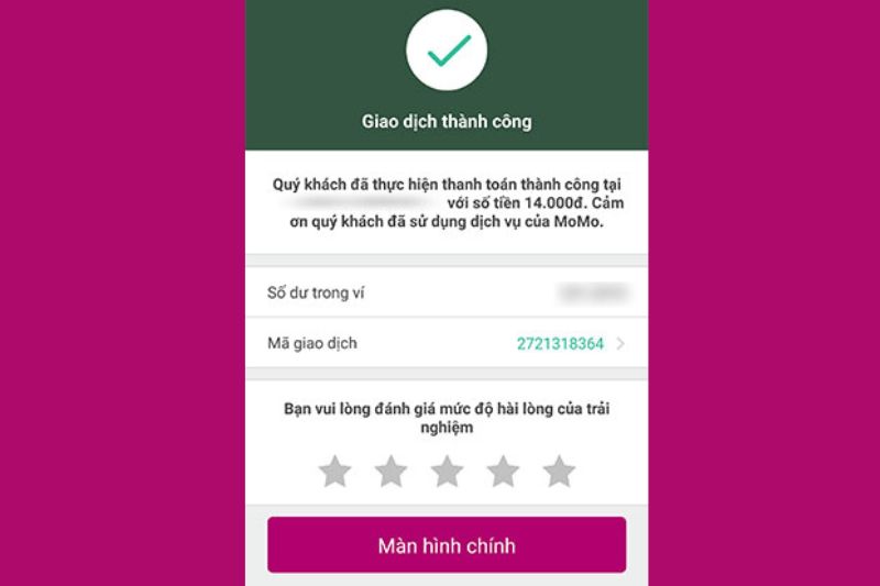 Giao dịch thành công