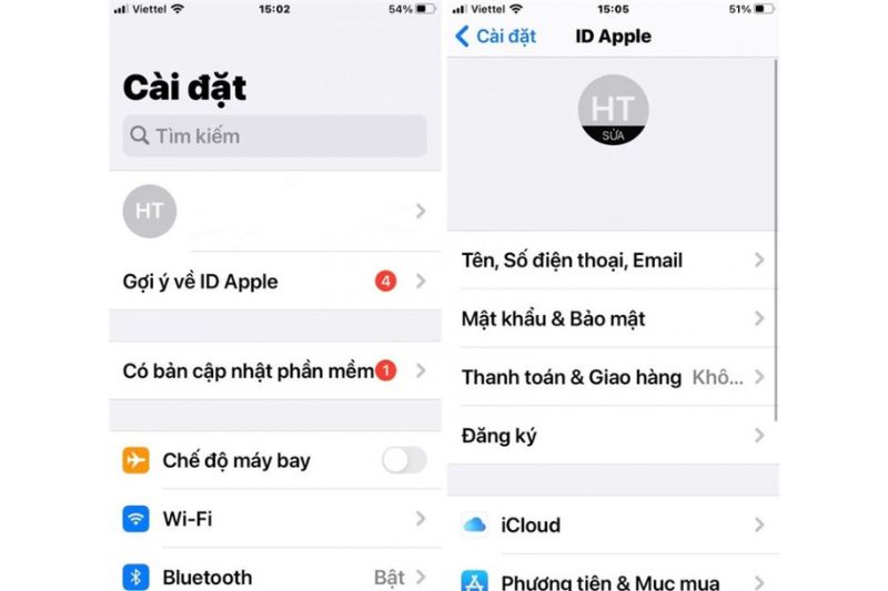 Chọn chức năng "Thanh toán & giao hàng"