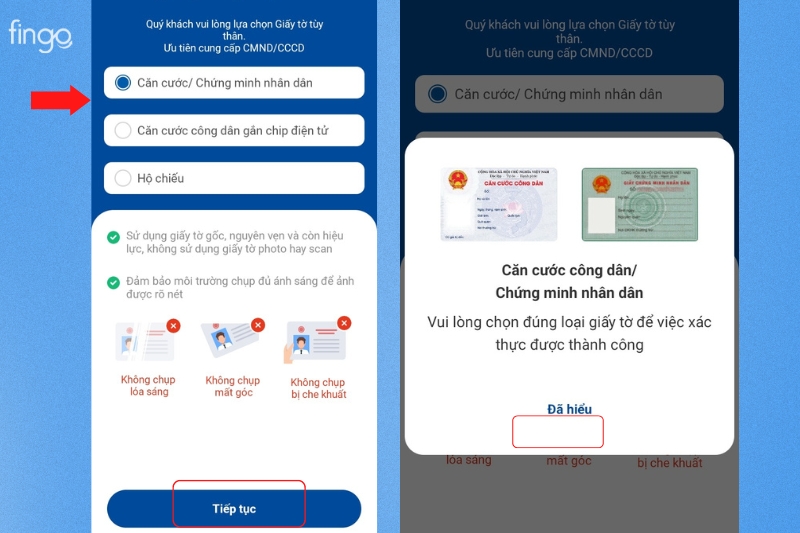 Các bước định danh VNPAY