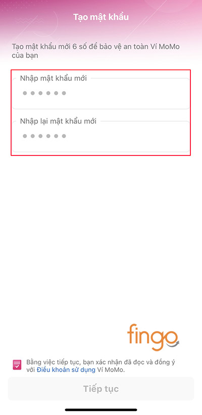 Nhập mật khẩu mới