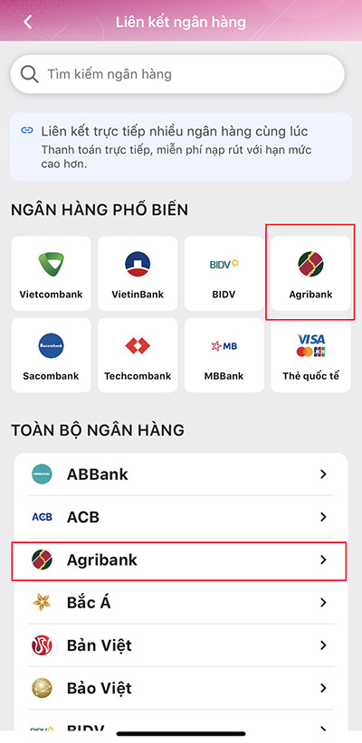 Chọn ngân hàng Agribank