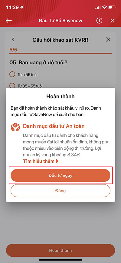 Sau khi khảo sát xong, kết quả cho thấy KVRR phù hợp với Fingo là An toàn