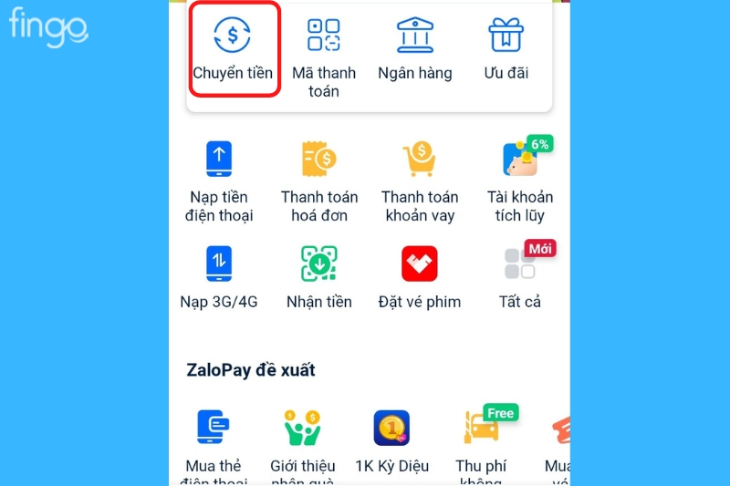 Chuyển tiền trong ZaloPay