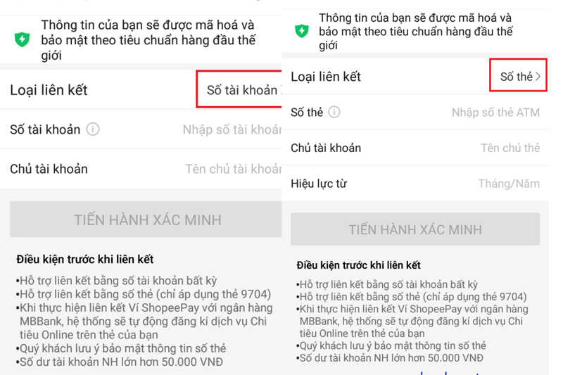Nhập thông tin theo yêu cầu của ShopeePay