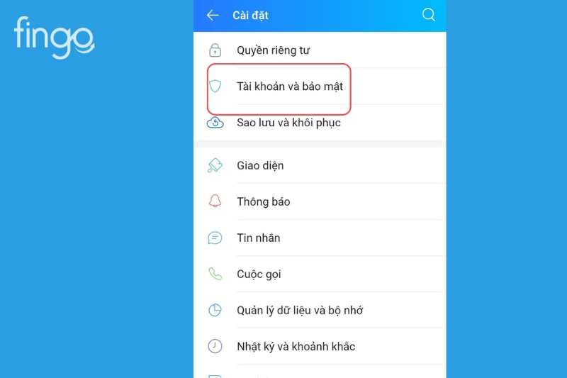 Tài khoản và bảo mật