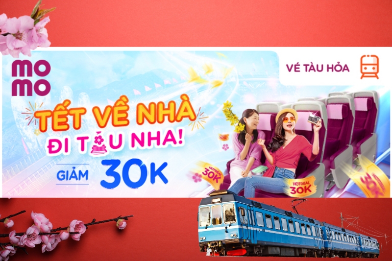 Đặt vé tàu trên MoMo nhận nhiều ưu đãi