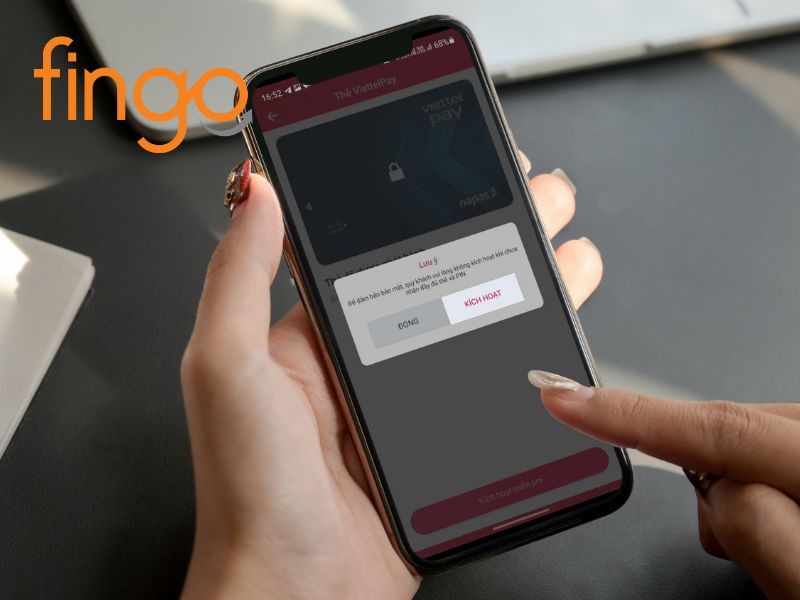 Bảng cảnh báo kích hoạt thẻ ATM ViettelPay
