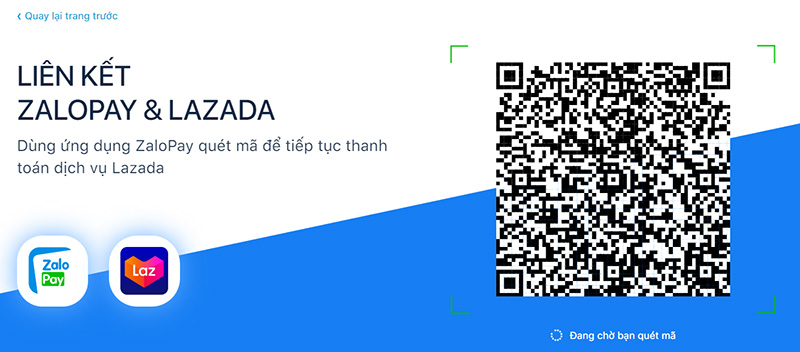 Mở app Zalo/ZaloPay để quét mã và thanh toán hoàn tất