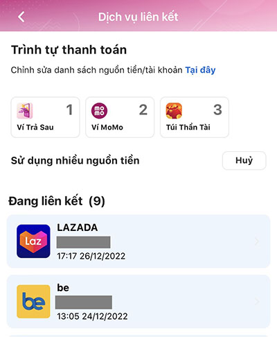 Nhấn chọn vào Lazada