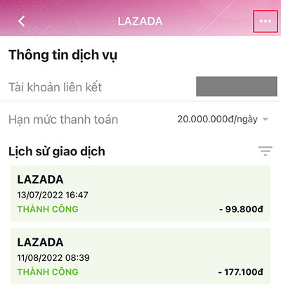 Nhấn chọn hiển thị 3 chấm