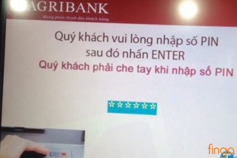 Nhập mật khẩu ATM của bạn