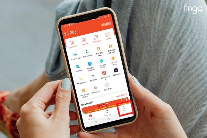 Nhấn chọn "Tôi" ngay tại thanh công cụ