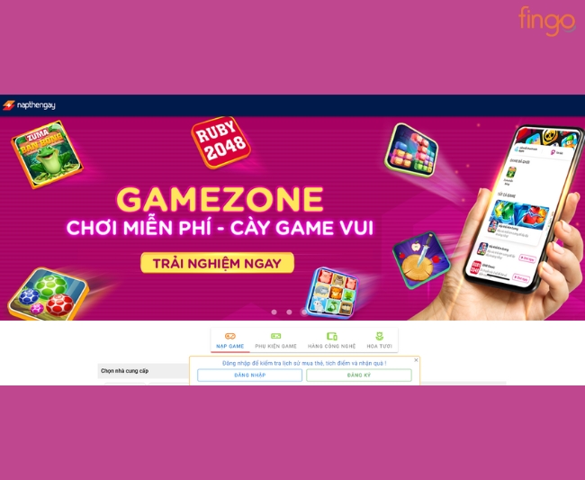 Đăng nhập website Napthengay.vn