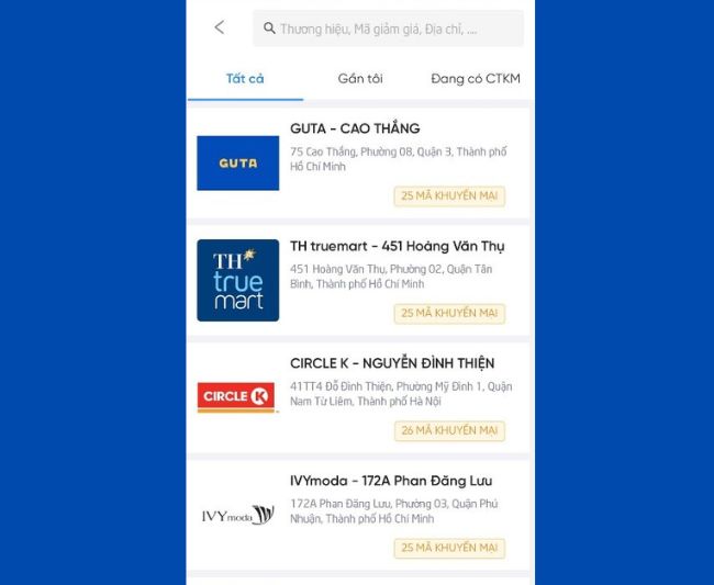 Chọn cửa hàng thích hợp
