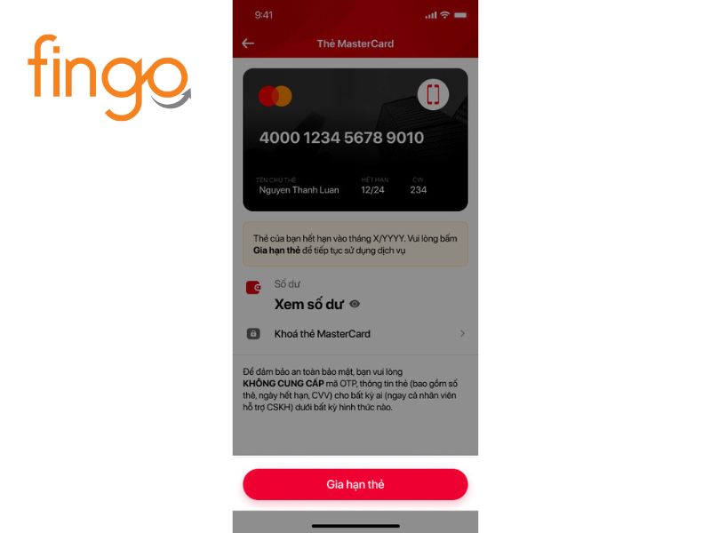 Gia hạn thẻ Mastercard ViettelPay