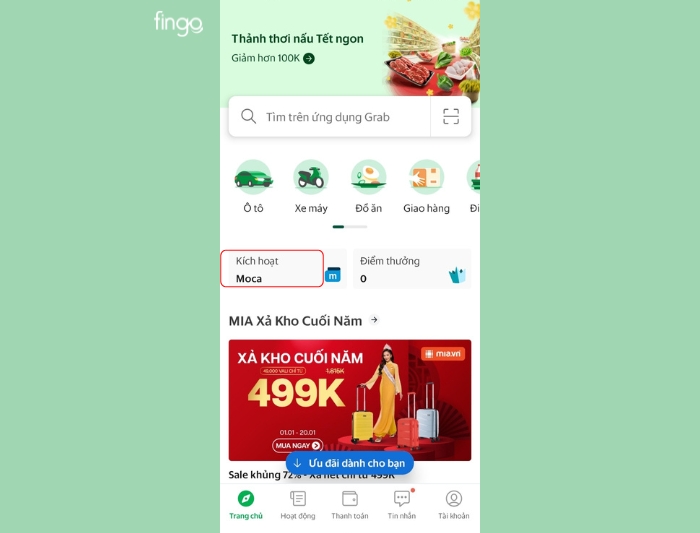 Kích hoạt Moca