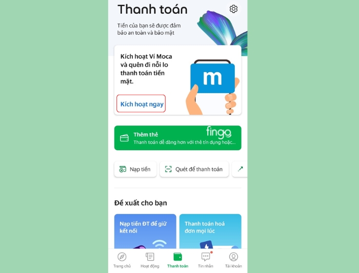 Bấm kích hoạt ngay