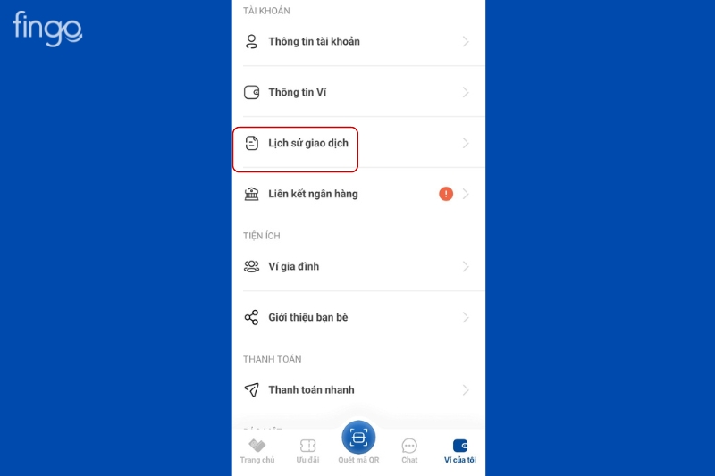 Lịch sử giao dịch