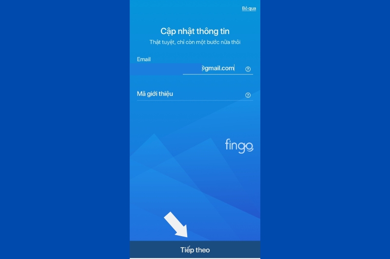 Cập nhật địa chỉ email