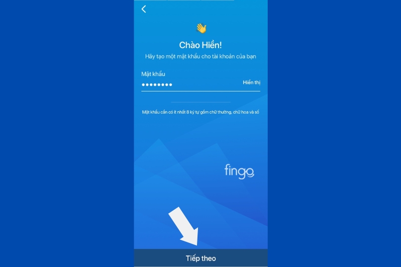 Nhập mật khẩu đăng nhập vào Moca