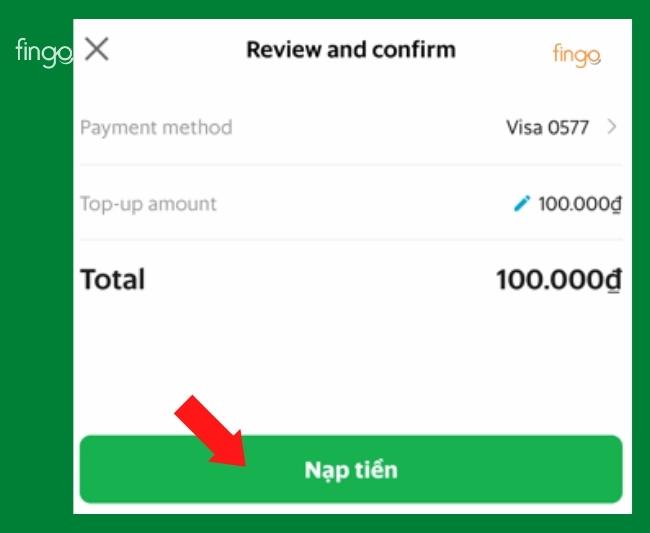 Nhập số tiền cần nạp