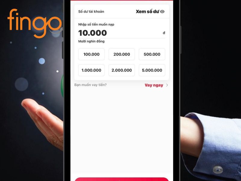 Nhập số tiền nạp Viettel Money