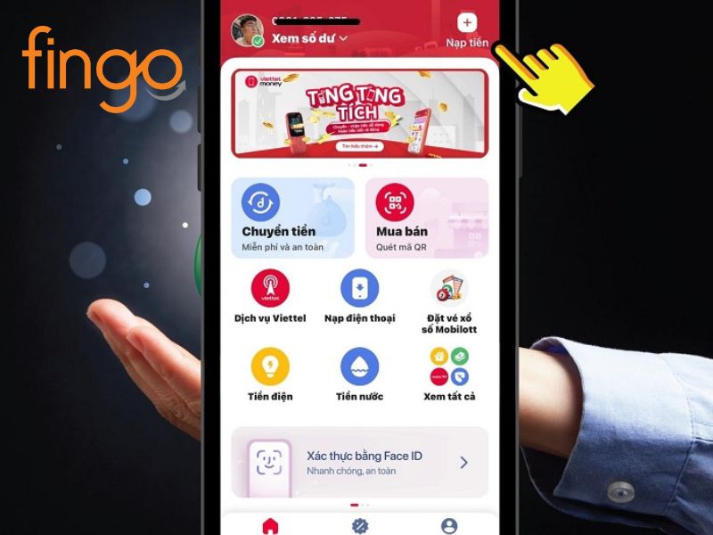 Nút Nạp tiền Viettel Money