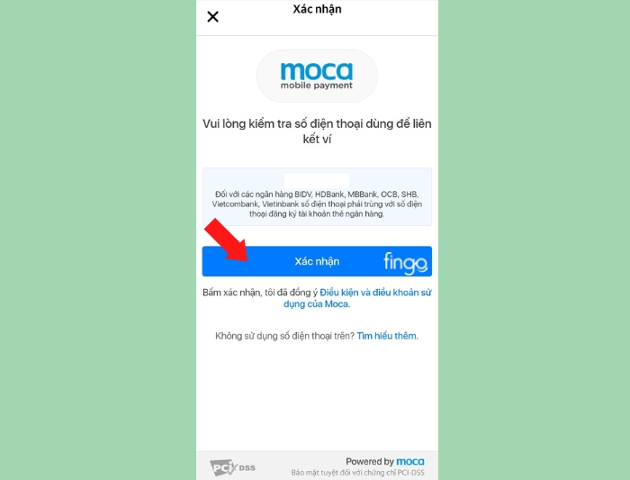 Xác nhận số điện thoại để kích hoạt thành công