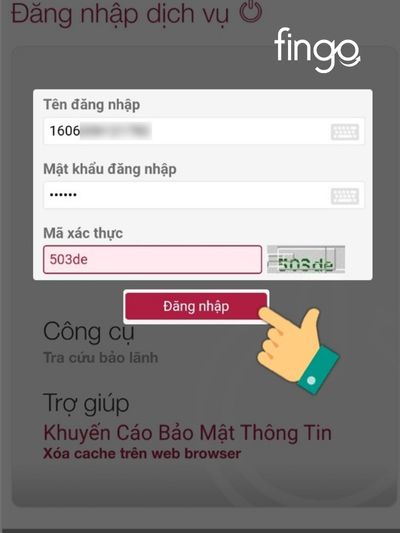 Đăng nhập vào Internet Banking