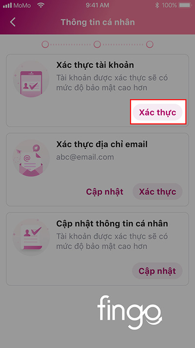 Bấm xác thực