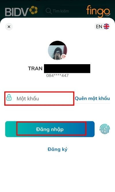 Nhập mật khẩu mới được cấp, sau đó nhấn Đăng nhập.