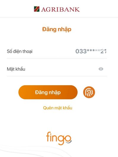 Nhập thông tin cá nhân để đăng nhập vào app