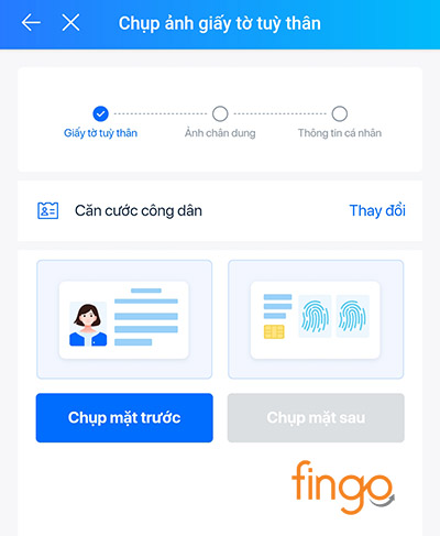 Chụp ảnh căn cước công dân hoặc chứng minh nhân dân hoặc hộ chiếu