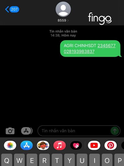 Cách đổi số điện thoại Agribank qua SMS Banking