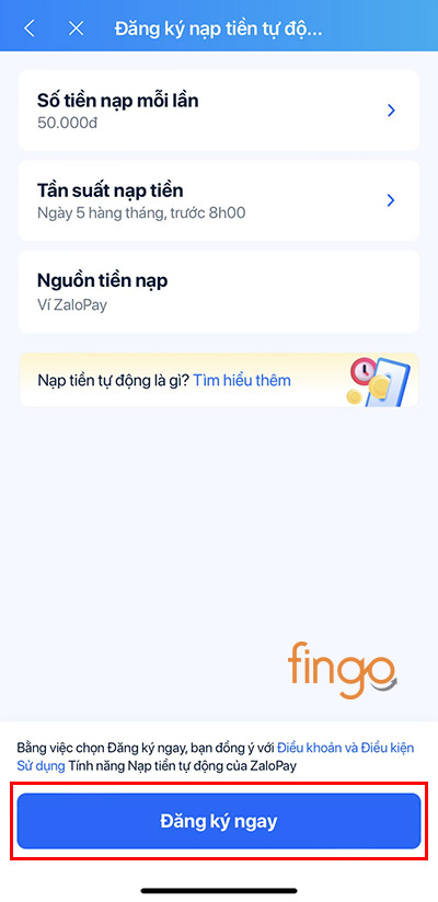 Kiểm tra lại thông tin và bấm Đăng ký ngay