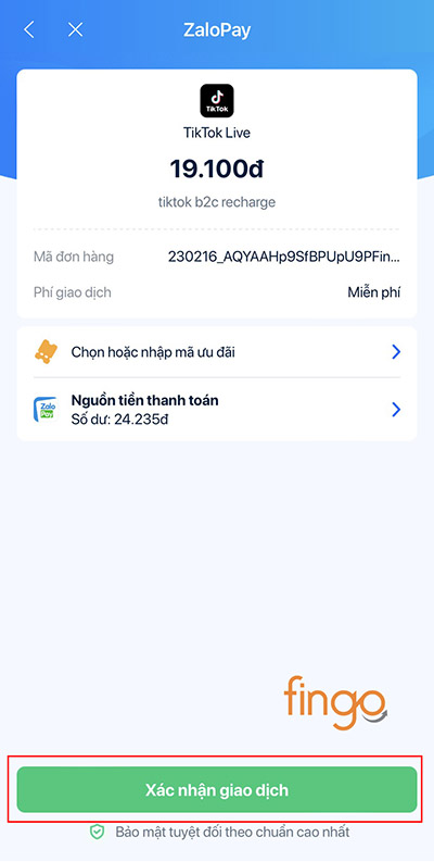 Quét mã thanh toán trên máy tính và xác nhận giao dịch