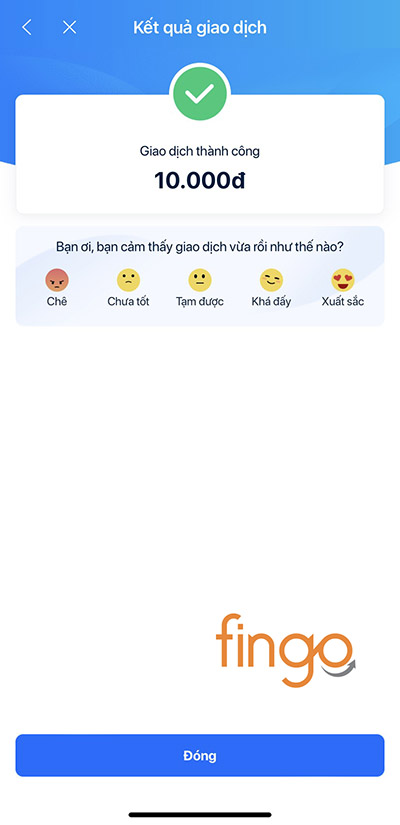 Giao dịch rút tiền thành công