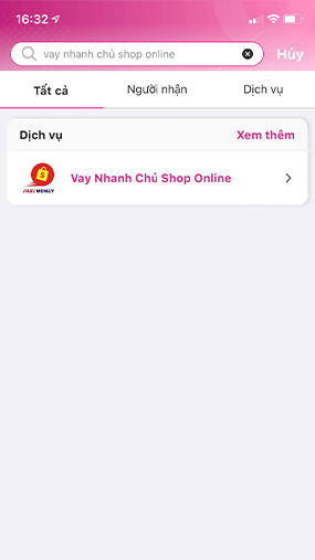Tìm và chọn dịch vụ Vay nhanh