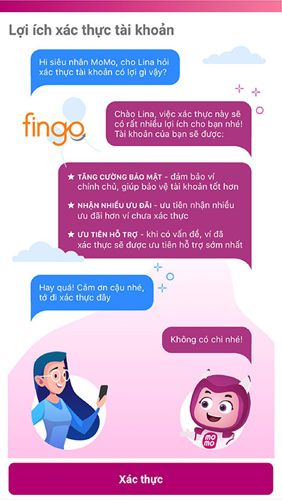 Chọn Xác thực