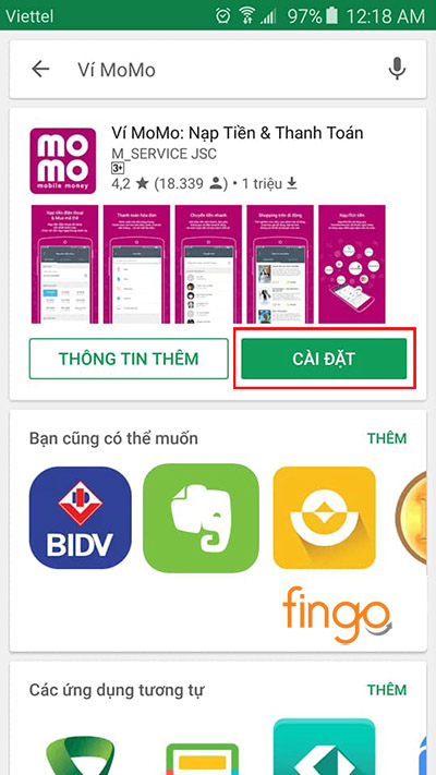 Tải ứng dụng Ví MoMo