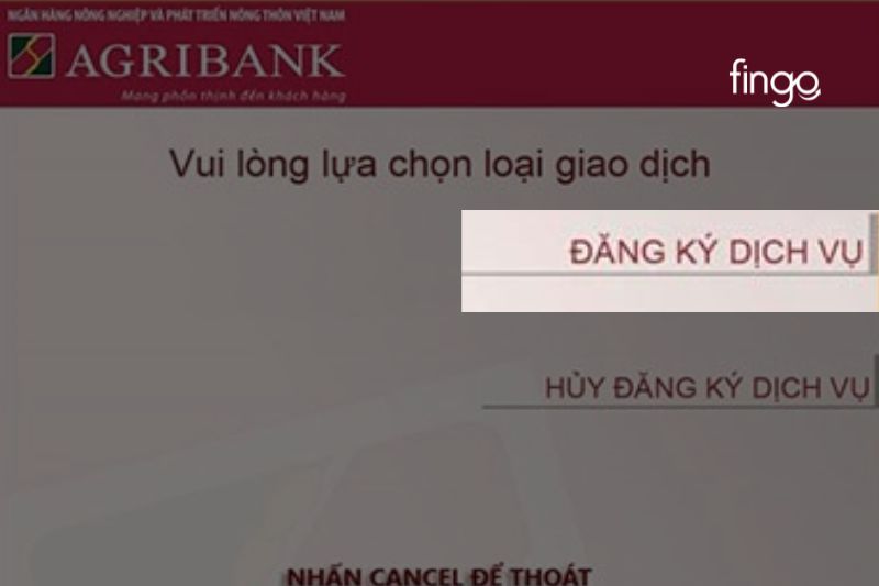 Nhấn chọn đăng ký dịch vụ để nhập thông tin và hoàn tất đăng ký