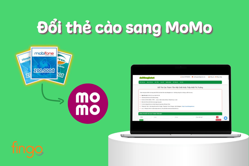 Cách đổi thẻ cào sang MoMo
