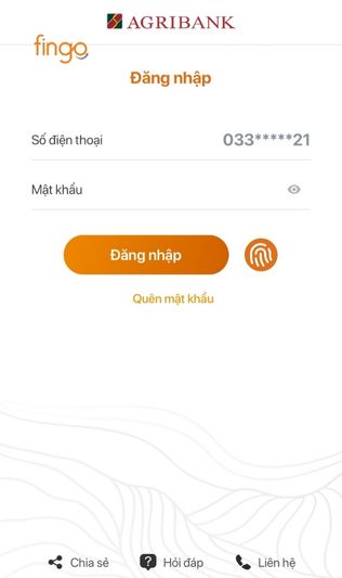 Bước 1: Nhập số điện thoại và mật khẩu để đăng nhập
