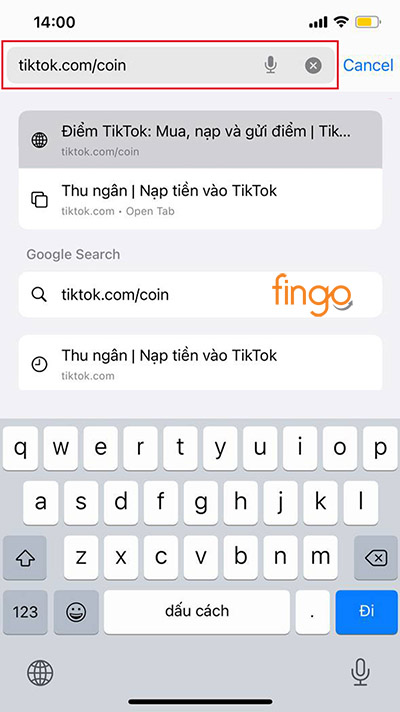 Vào website chính thức của TikTok để thực hiện cách nạp xu TikTok bằng MoMo