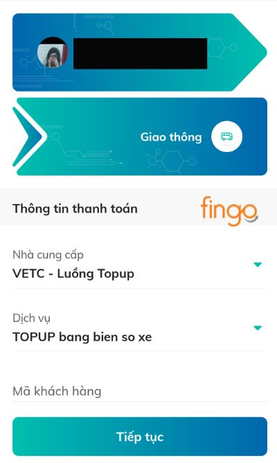 Tìm kiếm theo từ khóa "VETC", nhà cung cấp dịch vụ là VETC luồng Topup và dịch vụ TOPUP bang bien so xe.