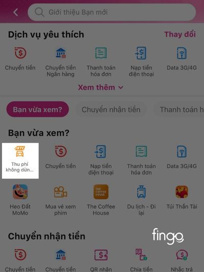 Mở Momo, đăng nhập và chọn thu phí không dừng VETC